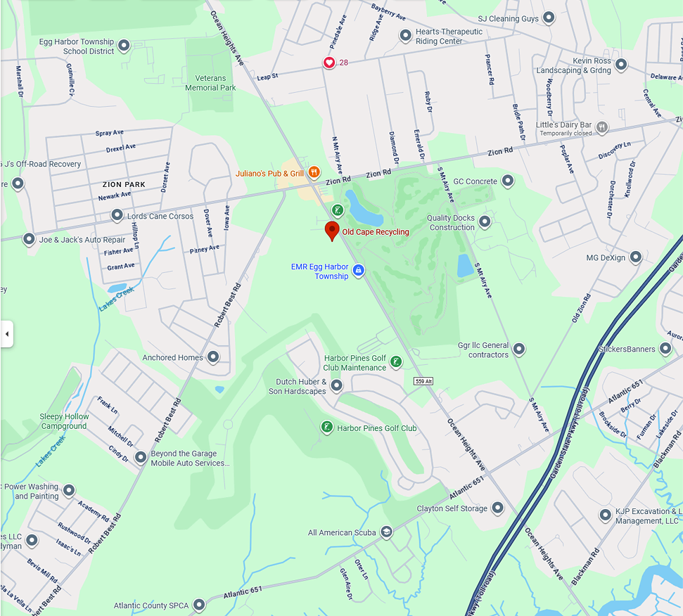 Old Cape Recycling Map -Driving directioin